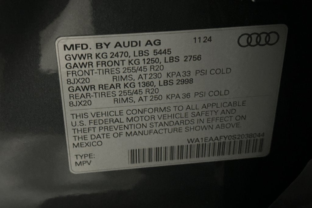 2025 Audi Q5 45 S line Premium Plus quattro
